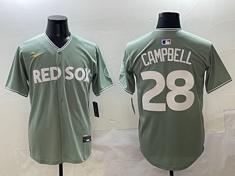 Men Boston Red Sox 28 Campbell Green Joint Name Nike 2025 MLB Jersey style 425